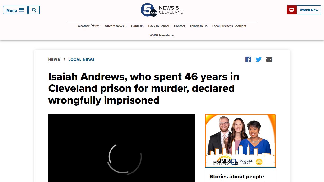 Isaiah Andrews, who spent 46 years in Cleveland prison for murder ...